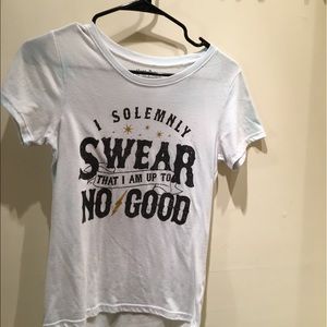 Harry Potter White and pale blue tye dyed tee